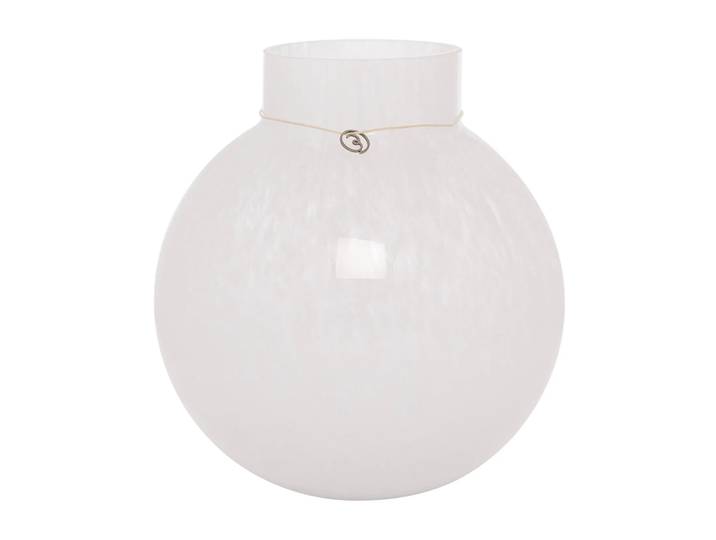 ERNST Vase en verre Ernst rond et blanc H22 cm Ø21 cm