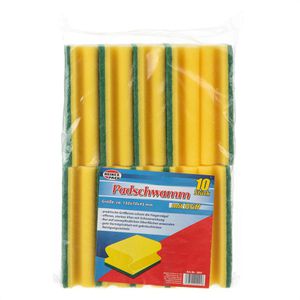 Reinex Spülschwamm Padschwamm, mit Griffrille & Scheuerseite, 10 Stück