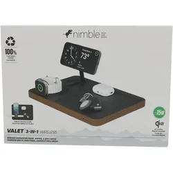 Nimble Valet 3-in-1 Wireless Charger (36 W), Wireless Charger, Braun, Schwarz