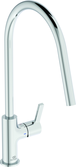 Ideal Standard Küchenarmatur BD409AA chrom, mit hohem Rohrauslauf, Niederdruck