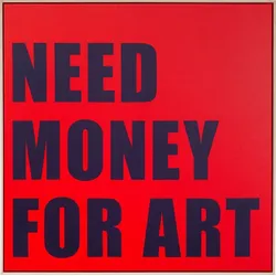 KARE DESIGN Wandbild 83 x 84 cm Need Money 56789 Rot