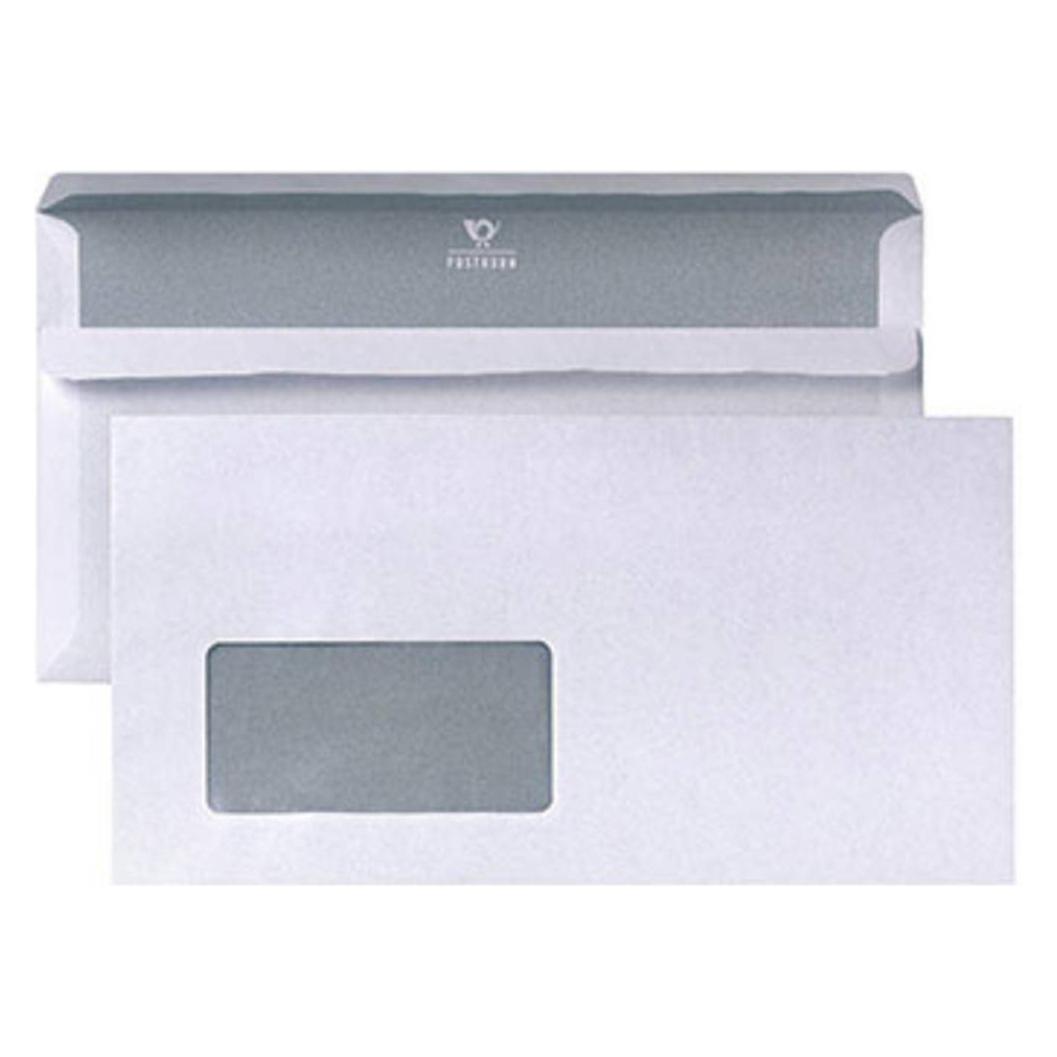 Posthorn Briefumschlag Kompakt 235x125 mm (BxH) mit Fenster 80g/m² mit Selbstklebung Papier weiss (02239144)