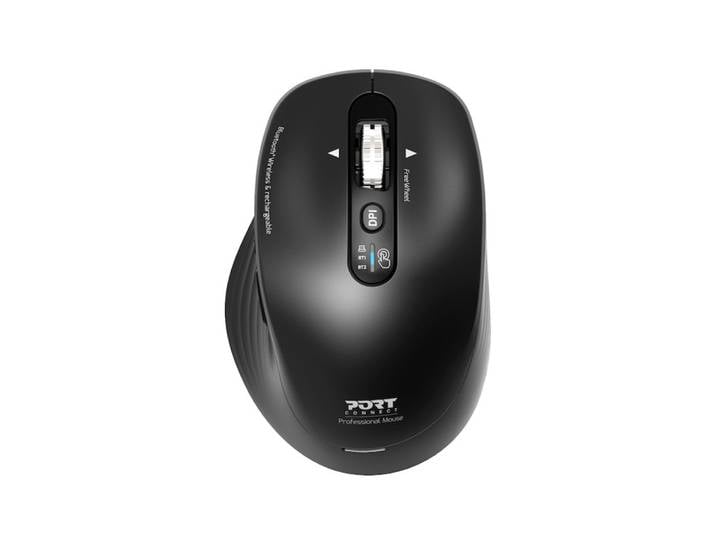 Port Designs 910202, Droitier, Optique, RF sans fil + Bluetooth, 3200 DPI, Noir