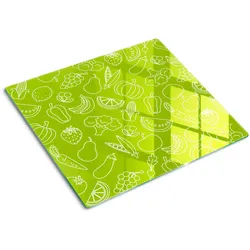 GLASPLATTE 60x52 cm Obst und Gemüse