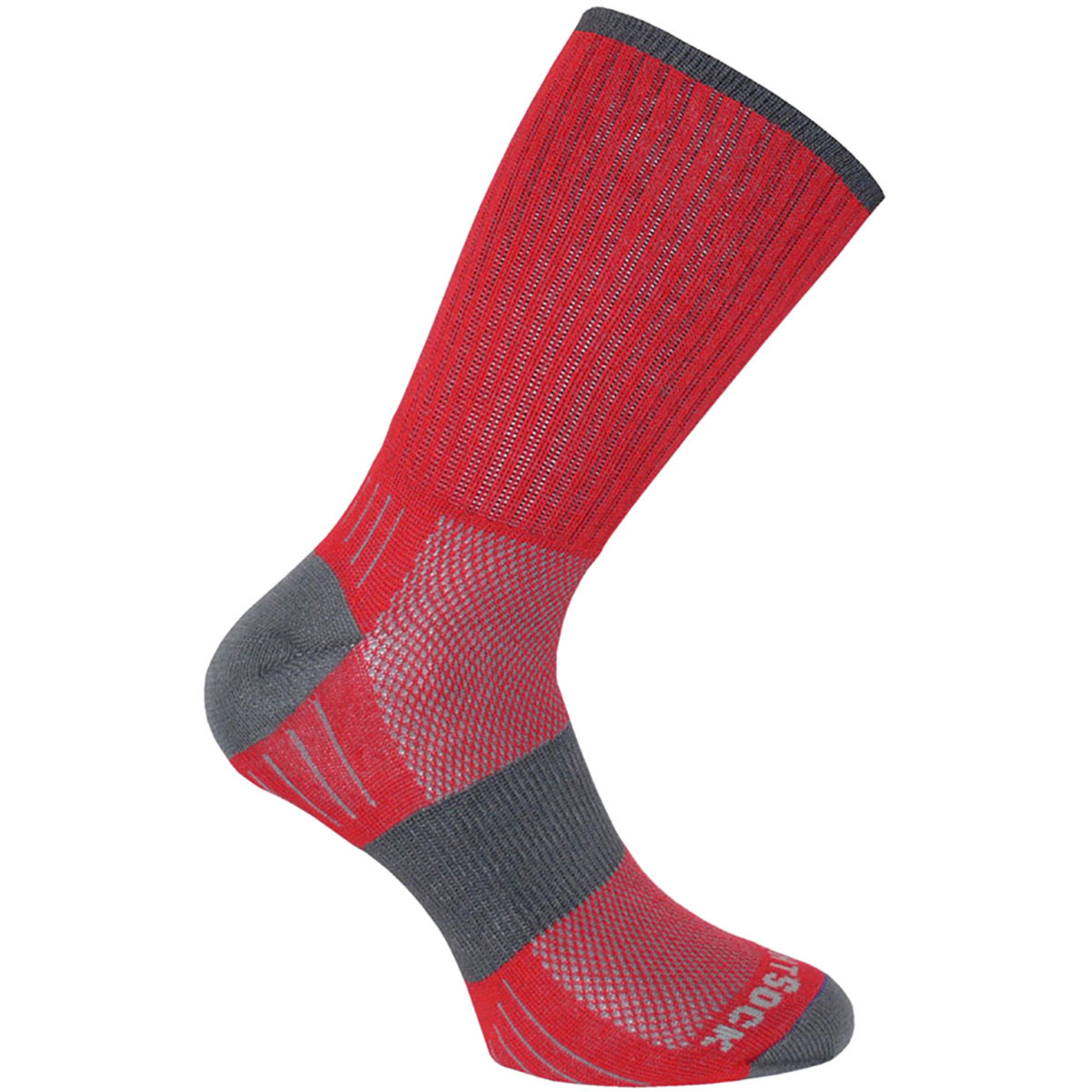 Wrightsock Escape Crew Socke Wandersocken rot Größe 41.5 Camping Widerstandsfähig