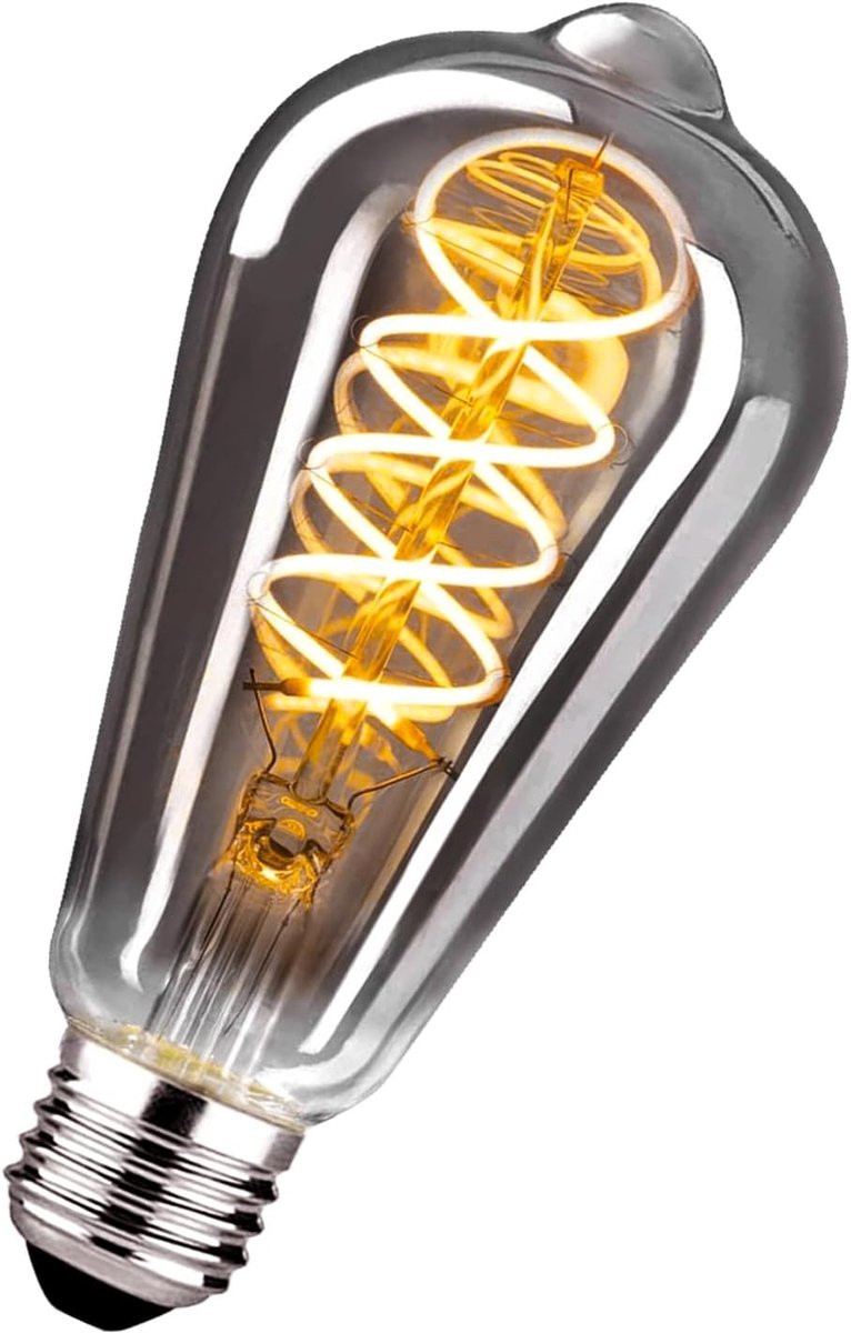 Vintage LED Gloeilamp E27 ST64 Dimbaar 4W - Grijs - 1 stuks