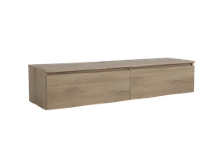 Meuble TV décor bois 2 tiroirs Pedro