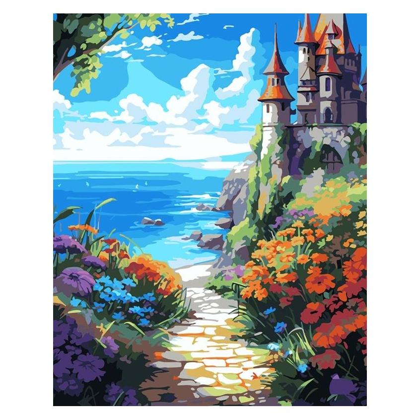 Koh-i-Noor Malen nach Zahlen 40x50 Schloss am Meer (58216418)