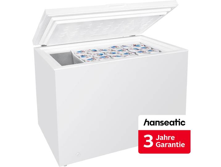HANSEATIC Gefriertruhe, Energieeffizienz: C, weiß, B/H/T: 102,6cm x 84,5cm x 61,6cm, Gefriertruhen, inkl. 3 Jahre Herstellergarantie, Gefriertruhe