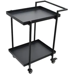 LOFT42 James Trolley Square - Beistelltisch - Schwarz - Metall - 60x54x38