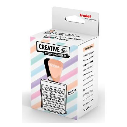 Trodat Creative Mini/V1 Pastell Creme + Kissen 3Farben 1129 (198203)