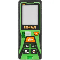 Procraft, Laserentfernungsmesser, PLDM50 Laser Entfernungsmesser 50 m + Tasche (50 m, Laserentfernungsmesser)