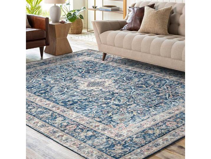 Tapis pour salon grand 160x230 cm style Boho vintage tapis traditionnel oriental tapis antidérapant à faible hauteur de poils