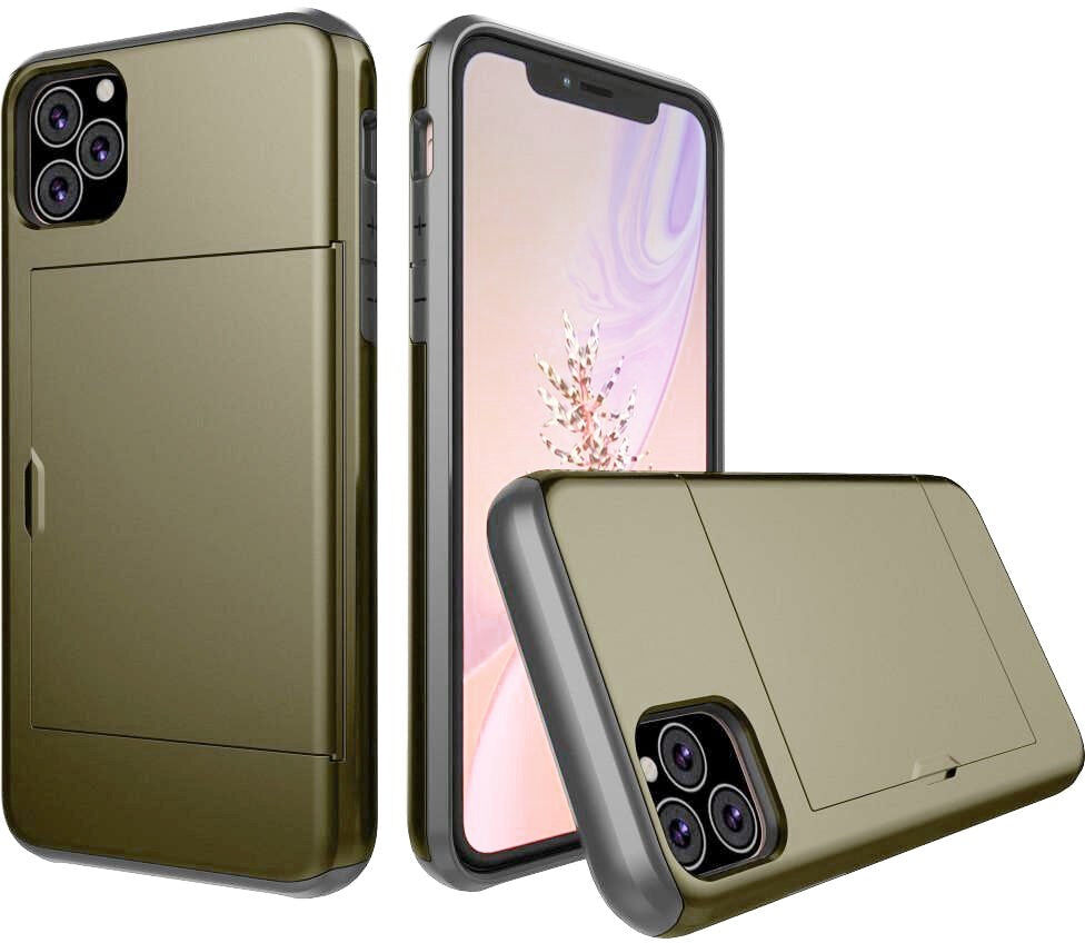 INCOVER Apple iPhone 11 Hårdt Plastik Cover m. Kortholder - Mørkeblå