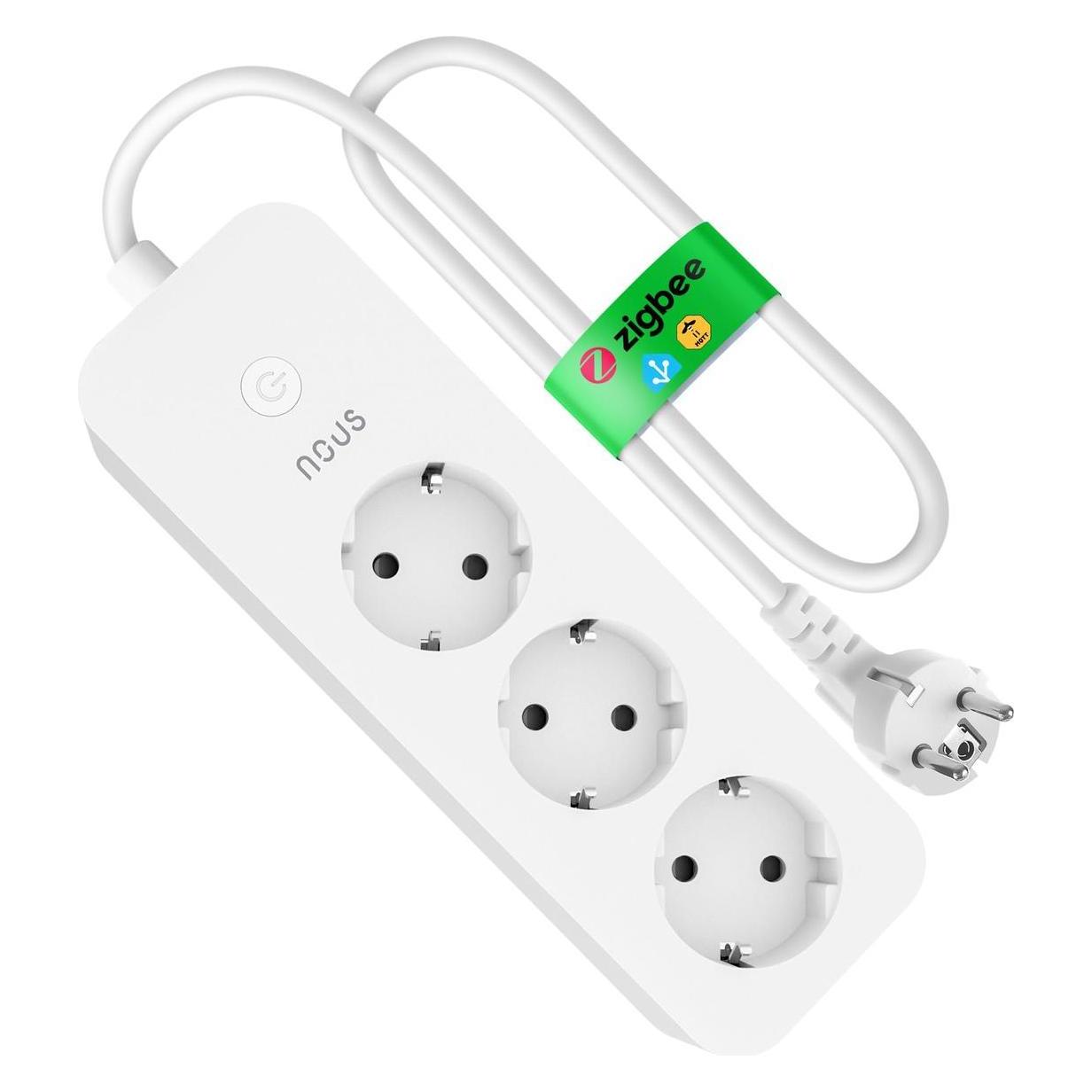Nous A11Z Steckerleiste ZigBee3.0 3xSchuko/Messung (3x, CEE 7/3) (A11Z)