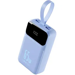 Forever Powerbank Vibe-TB65 PD QC 65W 20000 mAh himmelblau (20000 mAh, 65 W), Powerbank, Blau