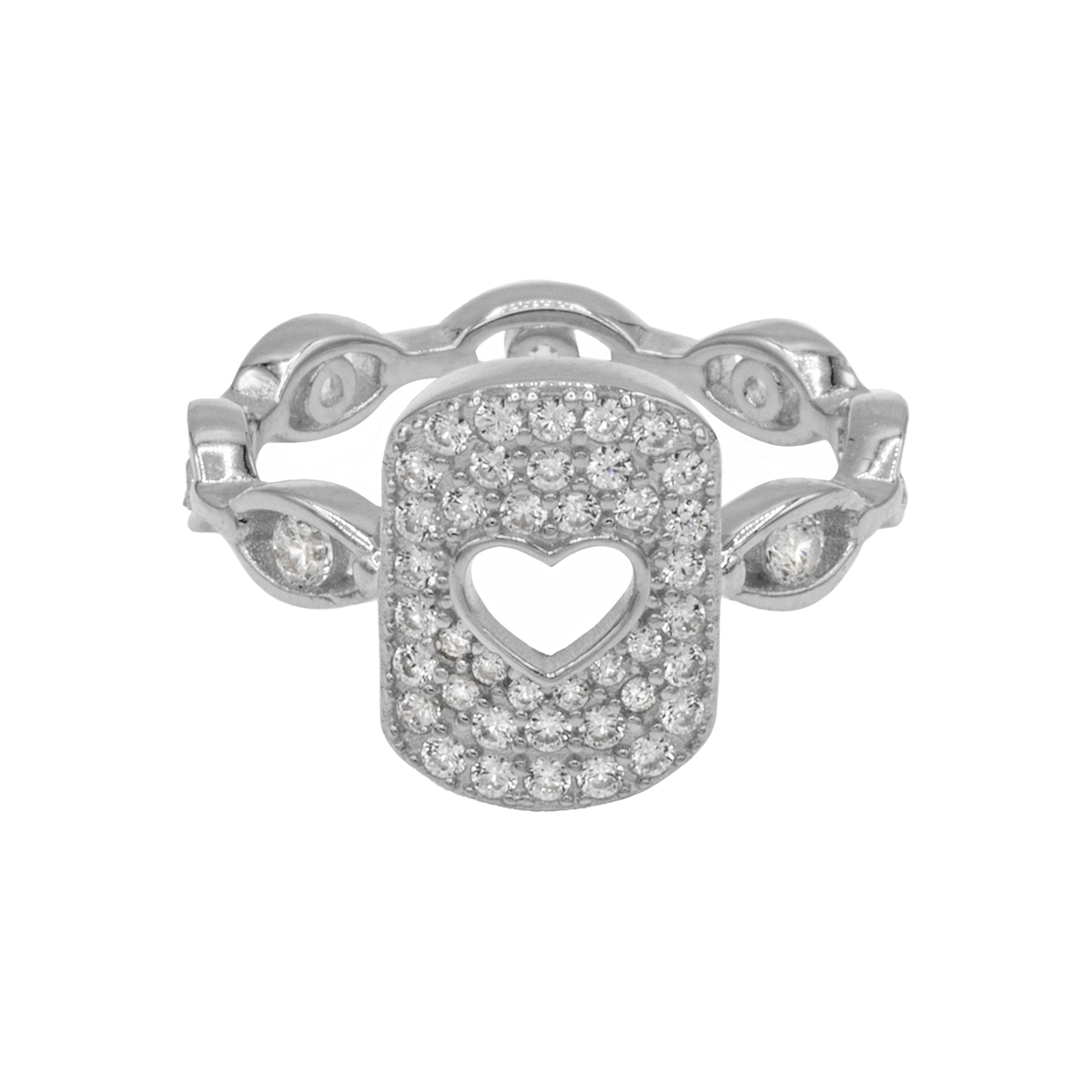 Jacques Lemans Ring Herz Sterlingsilber mit Zirkonia