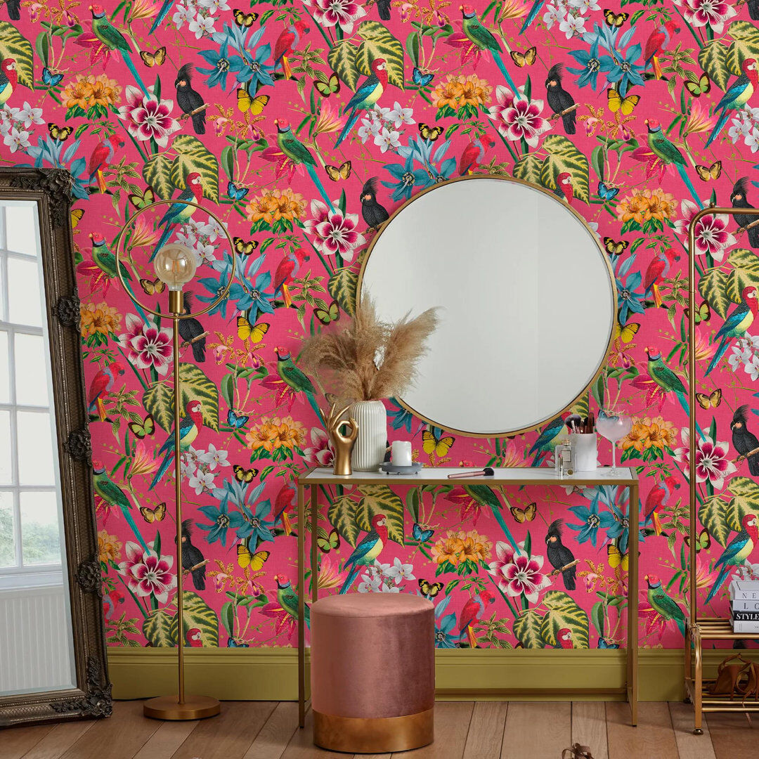Envy Paradiso Floral Wallpaper Pink 10cm L