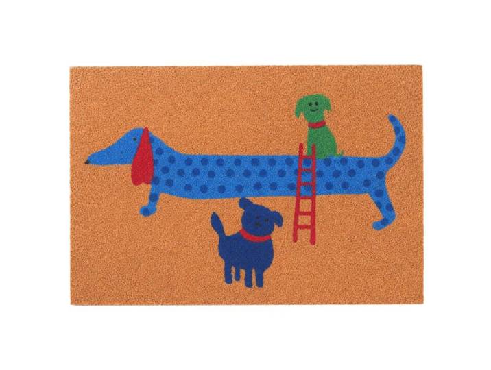 Relaxdays Kokos Fußmatte Tiere 60x40 cm