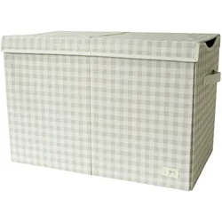 3 Sprouts, Spielzeugaufbewahrung, Recycled Folding Toy Chest - Gingham Beige