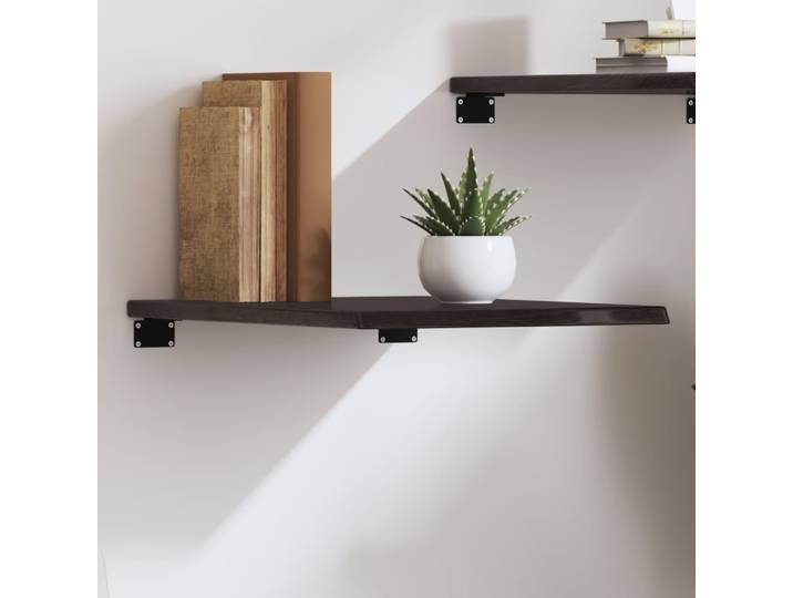 vidaXL Wandregal Dunkelbraun 40x60x2 cm Massivholz Eiche Behandelt