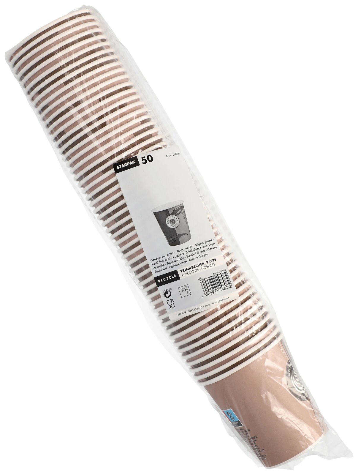 STARPAK To Go Einweg Kaffeebecher - 0,2l - 50 Stück 14808