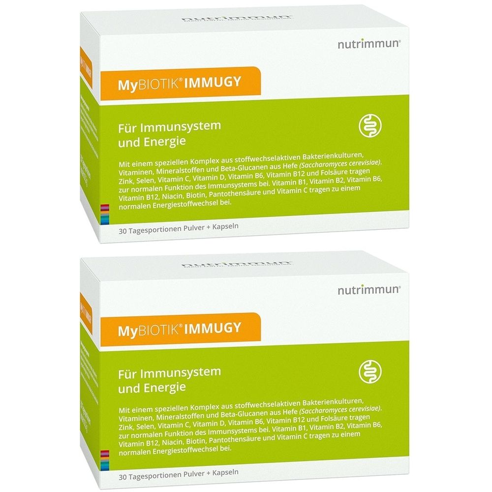 Mybiotik Immugy Kombipackung 30x2 g+60 Kapseln 2x 2x30 St