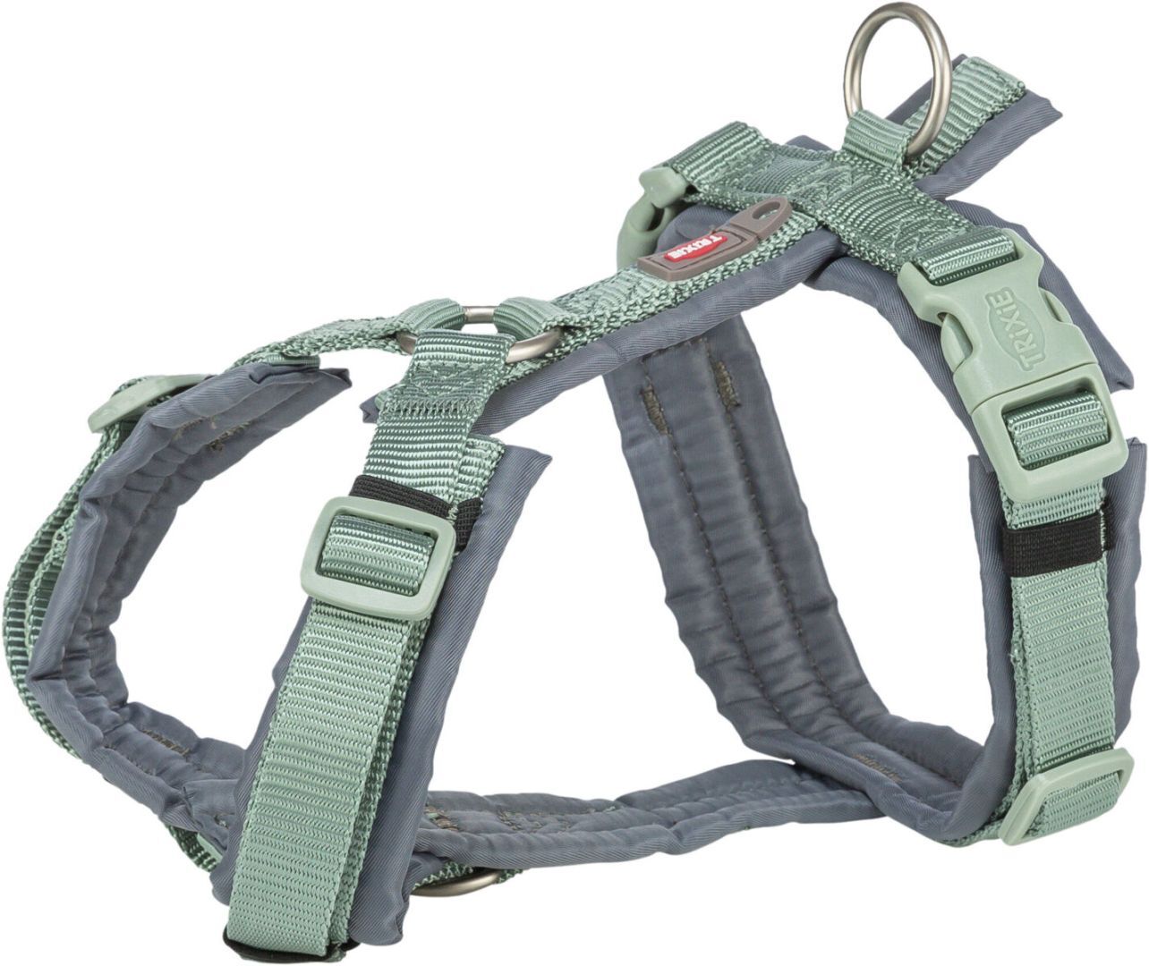 TRIXIE Premium Trekking Geschirr, salbei/grafit, M