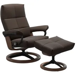 Stressless Sessel mit Hocker David Signature Leder Braun Batick Brown L (Large)
