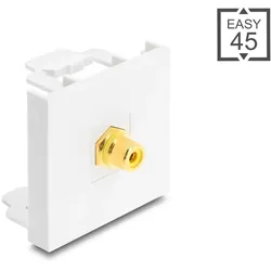 DELOCK Easy 45 Modul Cinch Buchse zu Cinch Buchse vergoldet