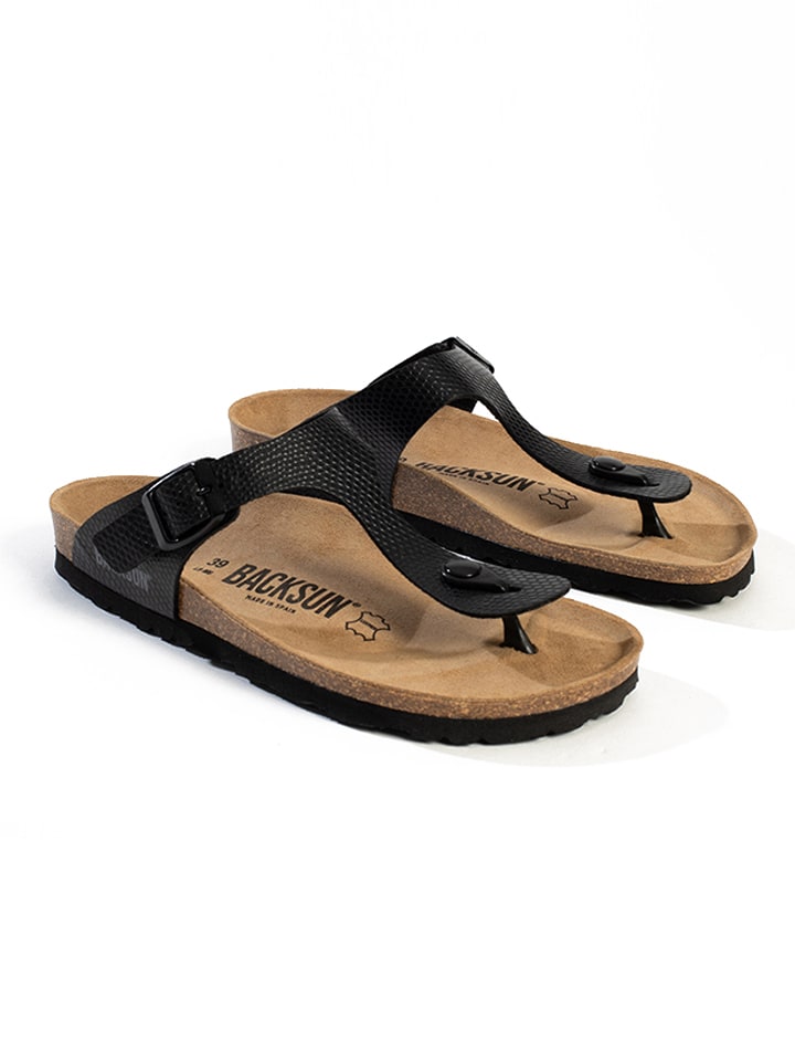 BACKSUN Zehentrenner "Singapore" in Schwarz - 36