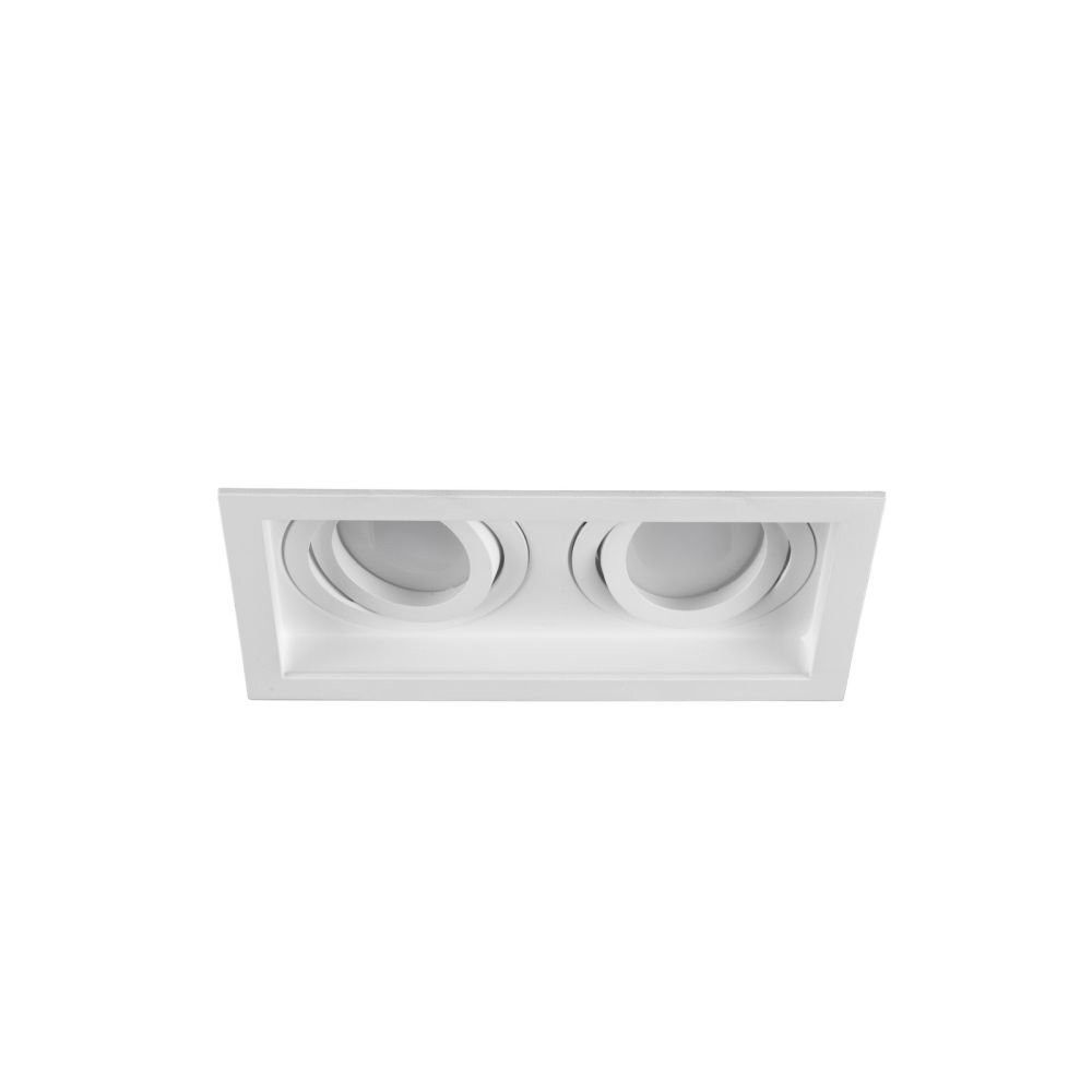 TRIO Kenai Dubbele inbouwspot 2-lichts wit richtbaar