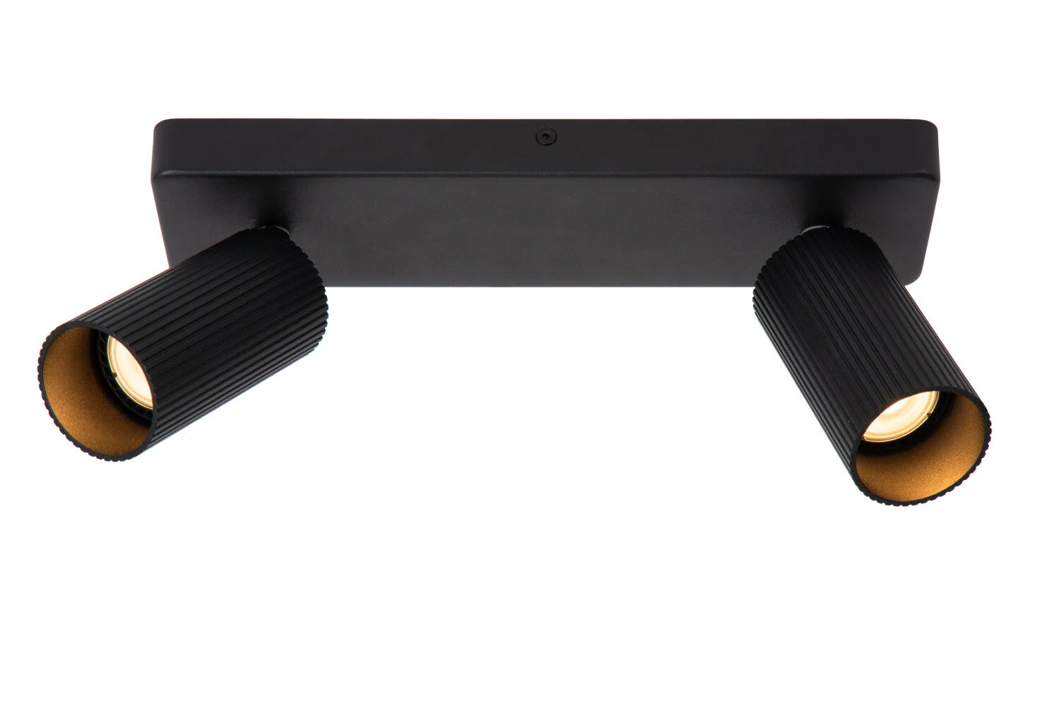 Lucide CLUBS Plafondspot - Zwart - 2x GU10 - Aluminium - Dimbaar