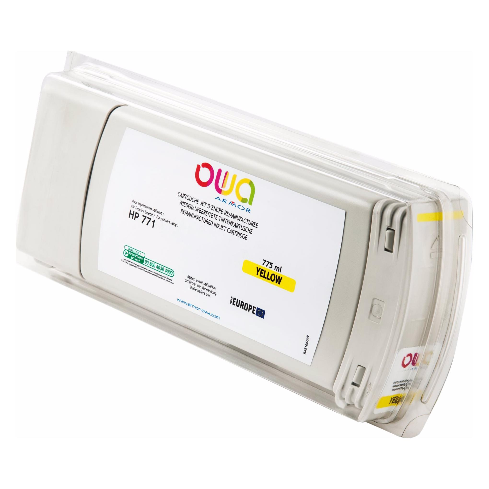 Armor OWA OWA - 775 ml - Gelb  - wiederaufbereitet - Tintenpatrone (Alternativ (Y) (B45166OW)