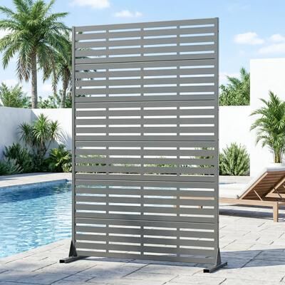 Dovelina Outdoor Privacy Screen Metal Privacy Screen Panel Free Standing