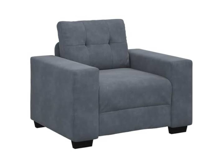 Todiikf Sofasessel Samt Dunkelgrau Relaxsessel mit Armlehne 100x78x80 cm Bequemer Polstersessel aus Samt mit Schaumstoffpolsterung, ideal fuer Wohnzimmer, Schlafzimmer und Empfangsbereich.