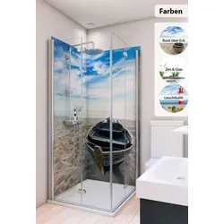 Breuer Duschrückwand Foto-Motive 2-seitig - Duschkabine