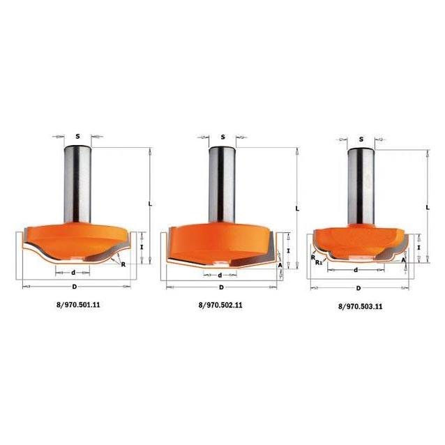 CMT 970.502.11 Horizontaler Nabenfräser ohne Endlager 45x17x55.1 Schaft 12 mm (58703590)