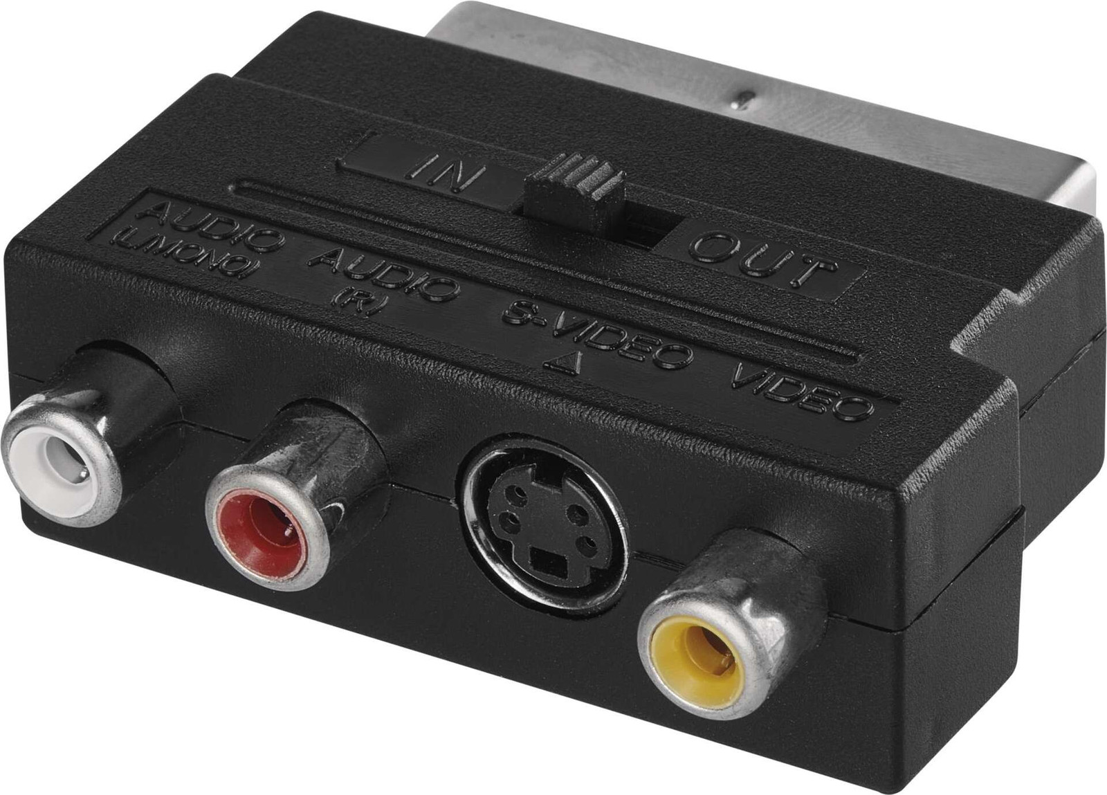 Emos Scart Adapter - 3x RCA + SVHS naar SCART - Zwart