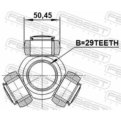 FEBEST Tripodestern, Antriebswelle 2116-TTG für Ford