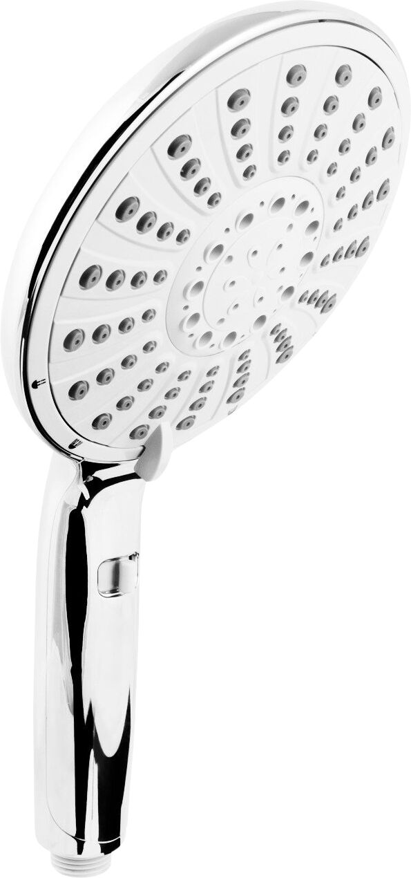 Handbrause CORNAT "150 mm Kopfdurchmesser - 5 Strahlarten: Normal-, Soft- & Massagestrahl", chrom, B:15,2cm H:29,5cm T:5,6cm, Duschköpfe, Handbrause, verchromt - Wasserstop & Anti-Kalk
