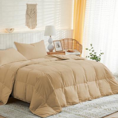 Peace Nest Lightweight Microfiber White Goose Down and Feather Fiber Comforter