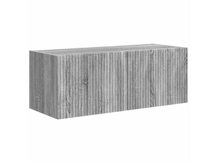 KGFHERENB TV-Wandschrank Hängend Graues Sonoma 78,5x31x29,5 cm Schwebendes Lowboard für Wohnzimmer und Schlafzimmer mit 90-Grad-Klappe für Receiver, Konsolen und Zubehör.