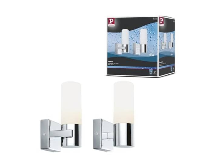 Paulmann 70354 Kit de 2 appliques Gemini\, IP44\, max. 20W\, E14\, Chrome