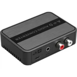 Techly Bidirektionaler Audio Konverter Digital auf Analog / Analog auf Digital (0.06 m), Videokabel, Schwarz