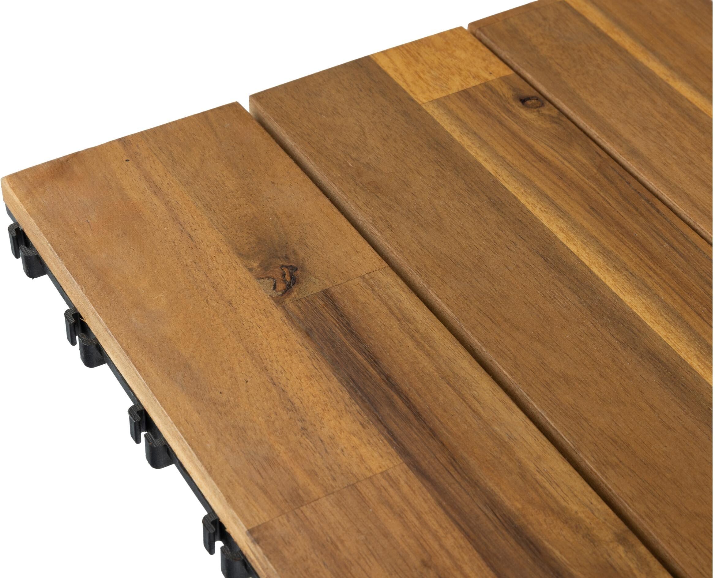 Holzfliesen COCON "Akazie, 60 x 30 cm, 6 Stück", braun, B:300mm L:600mm, Hartbodenbeläge, Holzfliesen braun Einheitsgröße