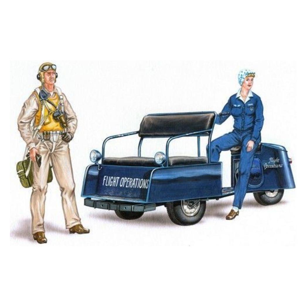Plus Model U.S. scooter with crew (AL4027)
