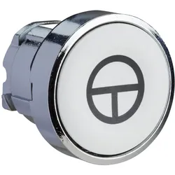 Schneider Electric ZB4BA145 Drucktaster, Frontelement, Harmony XB4, Metall, 22mm, weiß, beschriftet T, tastend