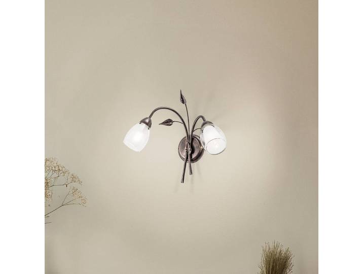 Wandlampe Liliana ONLI, dimmbar, bronze / altmessing, für Wohn- / Esszimmer, Metall, Florentiner, Wandleuchte, Wandlampe Innen