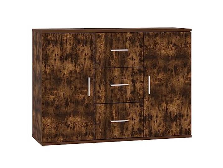 vidaXL Sideboard Räuchereiche 91x29,5x65 cm Holzwerkstoff